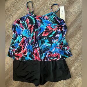 Trimshaper Farrah Swim Romper Plus- Size 22W